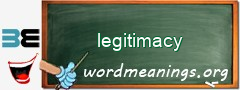 WordMeaning blackboard for legitimacy